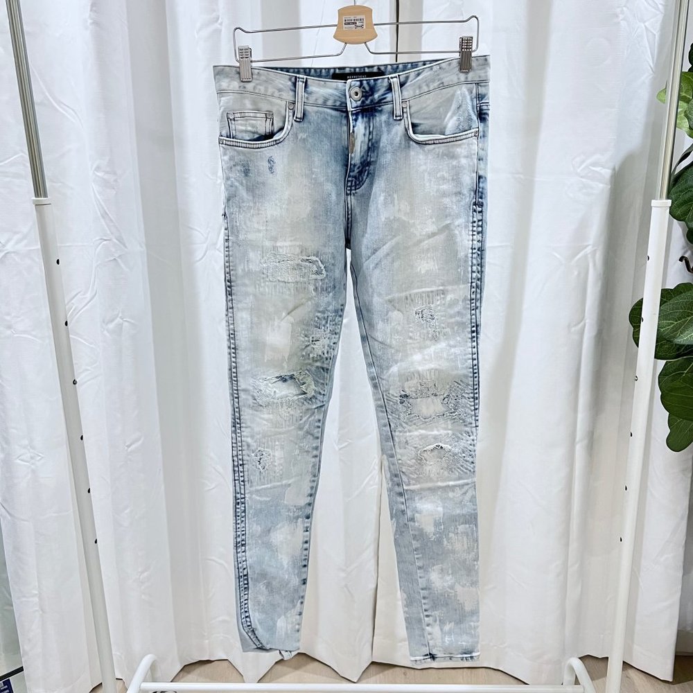 Represent Clothing Repairer Destroyer Denim - Bleach Blue L-2460 Size 30.